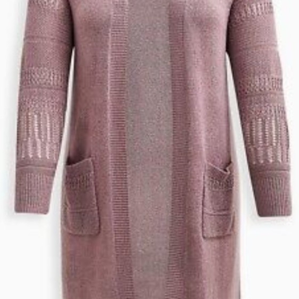 Torrid Dusty Pink Open Front Cardigan